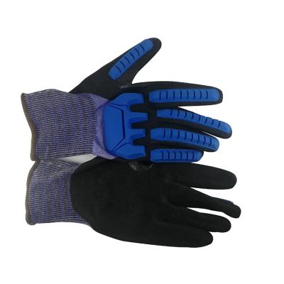 China Gujia ODM 13g Hppe EN388 Nitrile Coating Grade 5 Palm Dip Double Cut Resistant Gloves Resistat Anti-Cut Protective Industrial Cut Gloves for sale