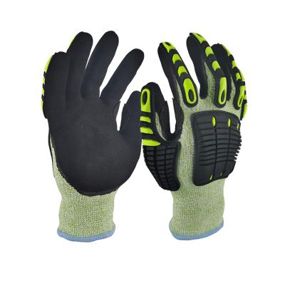 China Construction TPR Patches Gloves Mechanic Impact Petroleum Gloves And Gas Field Impact Gloves for sale