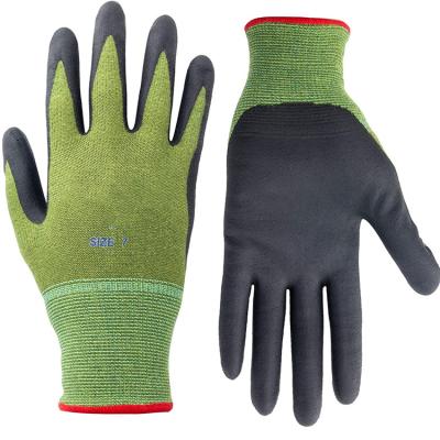 China Protection Cut Coating Gardening Working EN388 Customized Logo Or Our Logo Women Men Nitrile Bamboo Safety Touch Screen Gloves Outdoor 6