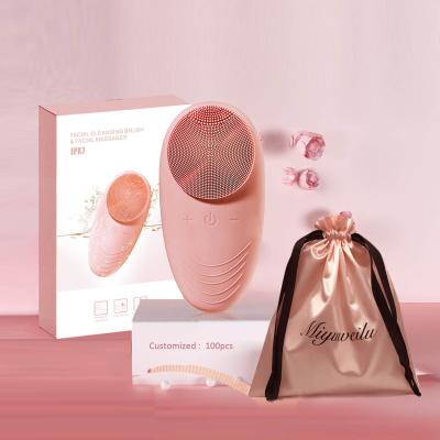 China Best Acne Treatment Face Silicone Electric Device Facial Cleansing Brush for sale