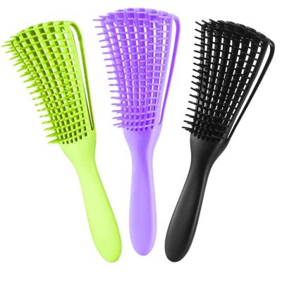 China Common Comb Private Label Barber Custom Logo Scalp Vent Brush Loops Tangle Nylon Brush Detangling Wide Tooth Comb for sale