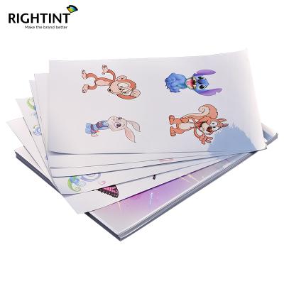 China Waterproof Wholesale 50 Sheets A4 Glossy Sticker Labels 80 MIC Ribbon PET Label For Inkjet Printer for sale