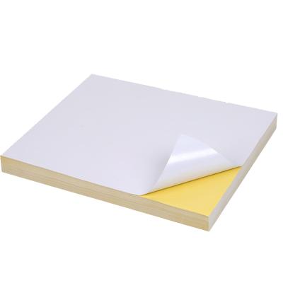 China 80Gsm A4 Size Anti-rust Self Adhesive Sticker Paper Semi Glossy Mirror Coated Sticker Paper For Printer for sale