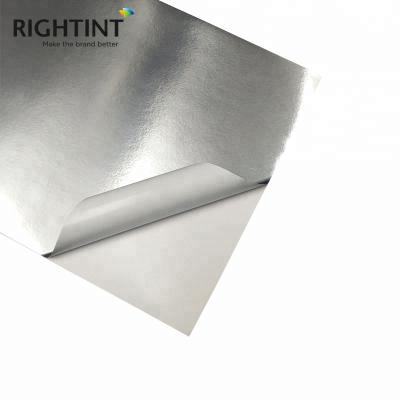 China ANTISTATIC 80Gsm Silver Metal Aluminum Foil Soft Film Self Adhesive Backed Paper Sheet for sale