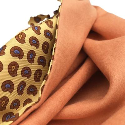 China Double Sided Luxury Silk Printed Two Layer Winter Scarf For Men for sale