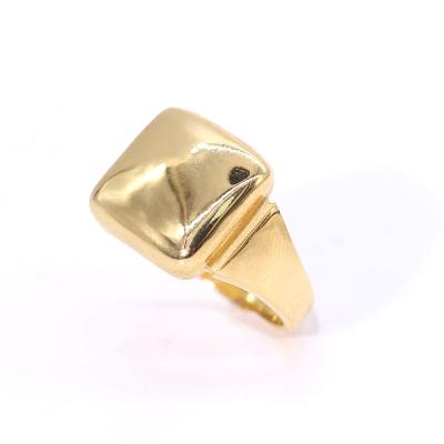 China New European and American wholesale punk gold stainless steel square rings for men and women for sale