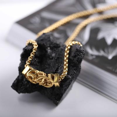 China European and American Black Plating Cross Pendant Stainless Steel Charm Pendant Fashion Punk Necklace for sale