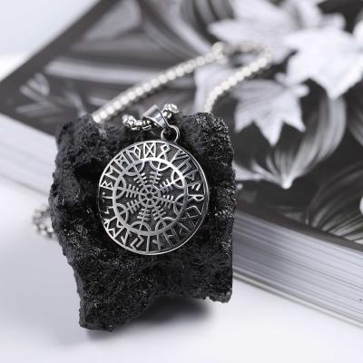 China Wholesale high quality punk jewelry fashion punk rune stainless steel pendant punk necklace for men for sale