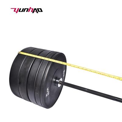 China Universal Gym Equipment Weight Plates High Quality Black Rubber Barbell Bumper Plates for sale