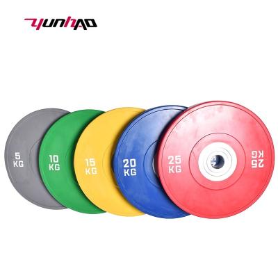 China New fashion durable gym weight lifting rubber plate with factory price for sale