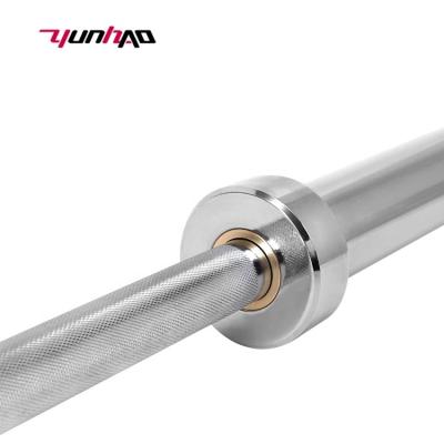 China YC Logo 20KG Universal Custom Stainless Steel Weightlifing Barbell Bar for sale