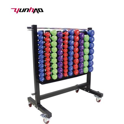 China Customized High Quality YC Fitness Room Large Logo Vinyl Dumbbell Rack Row Dumbbell Rack With Ladies Dumbbell Rack Rack for sale