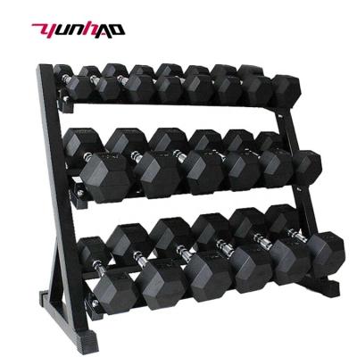 China Factory Wholesale Eco-friendly Custom YC Size Dumbbell Rack 3 Tier For Strength Training Weight Racks Set 10 Pairs for sale