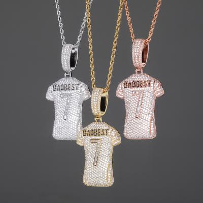 China Hot Sale Hiphop Iced Out Crystal Hip Hop Rapper Street Jewelry Cool Stainless Steel Rock Men Football Star Pendants Necklaces for sale