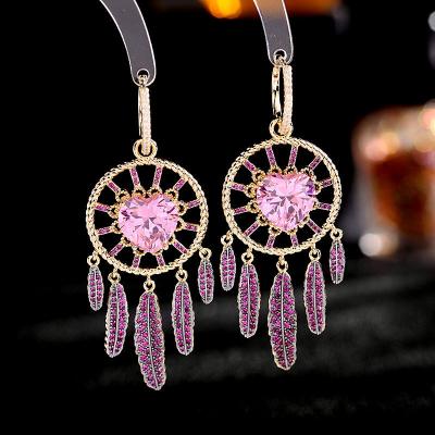 China Latest High Quality Wedding Luxury Women's Fashion CZ Earring Cubic Zirconia Stud Earrings Wholesale TRENDY for sale