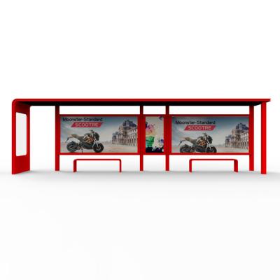 China Galvanized Sheet Durable And High Temperature Resistant Waterproof Billborad Bus Stop Advertising Shelter for sale