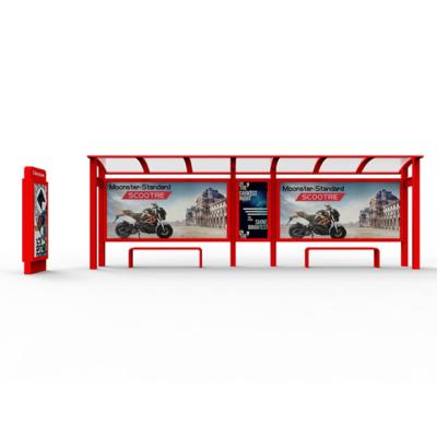 China Galvanized Sheet Bus Stop Bench In Other Outdoor Furniture Bus Station Shelter for sale