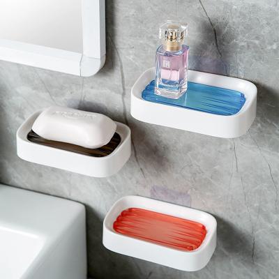 China Sustainable Self Designed Double Flow Drainage Soap Box Toilet Bath Soap Box Double-Layer Drain Rack Storage Box for sale