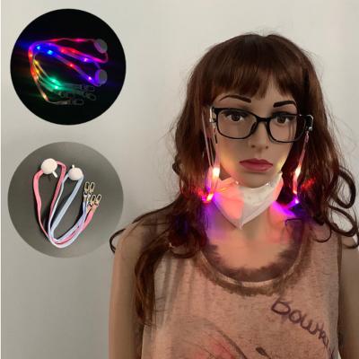 China Regular On--Fast Flash--Slow Flash--OFF 2021 New Party Decoration Led Light Maskholder Led Lanyard Holder For Necklace Monocle for sale