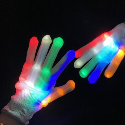 China Party Supplies Accessories Nylon Light Exposure LED Finger Flashing Gloves for sale