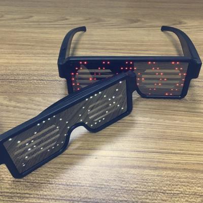 China 8 Patterns Dynamic Gift USB Rechargeable LED Glasses With 8 Dynamic Patterns for sale