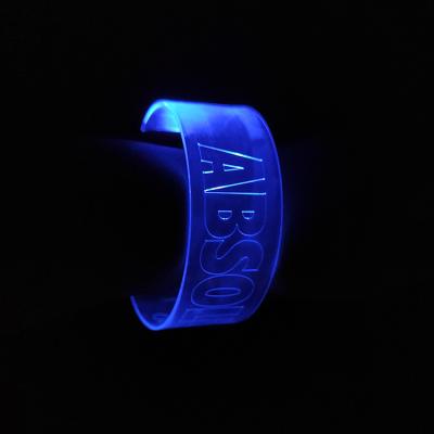 China Inverter Party Supply Noise Activated Adjustable LED Wrist Band Bracelet LED Flashing Wristband for sale