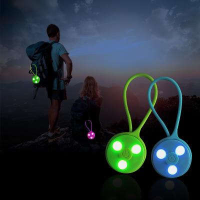 China Regular Flashing-on-flashing-slow Flashing Safety Backpack Warning Running Mini LED Safety Silicone Pendant Safety Led Light for sale