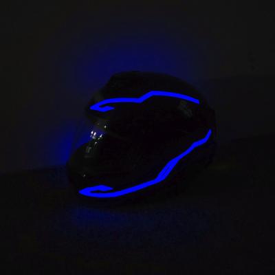 China Keep Safe During Dark Spot Motorcycle Night Riding Sticker EL Strip Led Helmet Clip Strip Light for sale