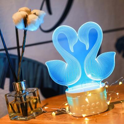 China Modern Led Lamp Light 3d Visual Acrylic Dinosaur With Talking for sale