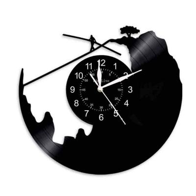 China Wholesale Decorative Antique Style Home Vintage Wall Clock Vinyl Records Quartz Wall Clock For Gift for sale