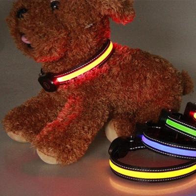 China Custom Safety Reflective Light Up Collar LED Flashing Collar With LED Light for sale