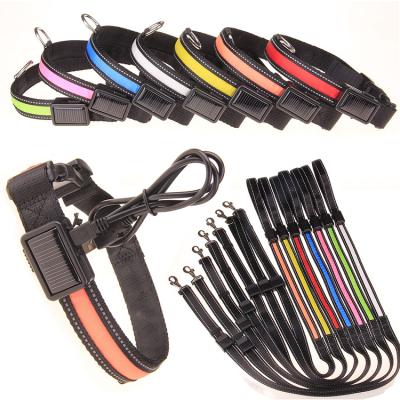 China Wholesale Viable New Design Led Dog Collar And Leash Set for sale