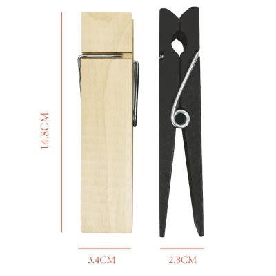 China High Quality Admission 2PCS 14.8CM FSC Photo Paper Craft Clip Decoration Wooden Clothespin Cleaning/Laundry/Clothespin Large DIY for sale