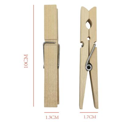 China Best Admission 20 PCS 10cm FSC Environmentally Friendly Wooden Clothespin Peg Craft DIY Decoration Heavy Duty Cleaning/Laundry/Sturdy Staple for sale