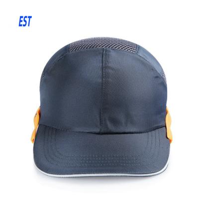 China Navy Blue Lightweight Breathable Helmet Shape Baseball HDPE Hard Hat Light Safety Bump Anti-Collision Hat for sale