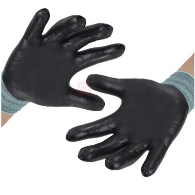 China 2022 New Design Cheap Price Anti Nitrile Comfortable Breathable Anti Slip Cut Proof Coated Work Gloves for sale