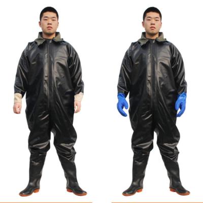 China Adjustable Strap Waterproof China Manufacturer 100% Breathable Full Waterproof Fishing Hunting Noly PVC Body Waders for sale