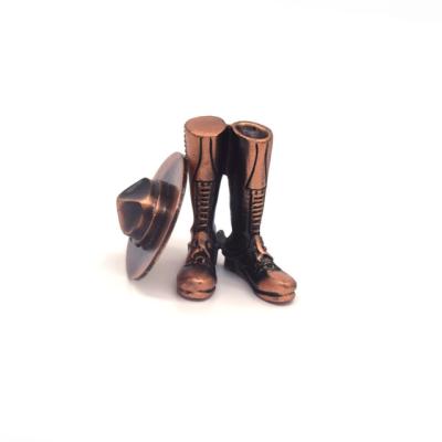 China Art Chinese Modern Style Folk Design 3D Die Casting Alloy Metal Custom Craft Antique Copper Collar Pin for sale