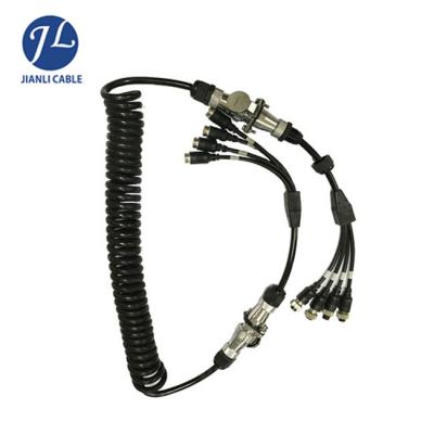 China 2021 Speaker Truck Trailer Bus 4 Video Between 7 Pin Metal Plug Trailer Cable Camera Kits for sale