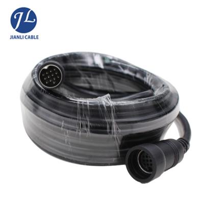 China Auto connection 13 pin car backup camera rearview camera male to female cable adapter for sale