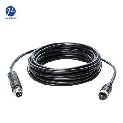 China Vehicle Camera Connection Shield 4 Pin Aviation Extension Cables for Connecting MDVR to AHD Cameras for sale