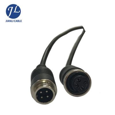 China Multiple pin aviation vehicle camera connection shield 4 connector cable mobile dvr camera for sale