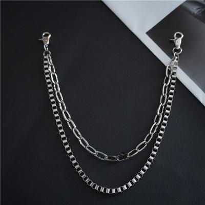 China Street men's and women's pants chain hip hop multilayer punk hook pants key chain jewelry belt chain R-765 for sale