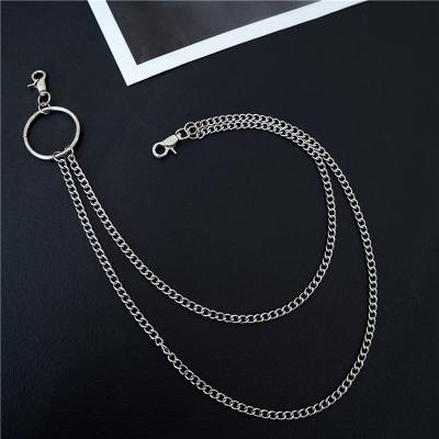 China New personality pants chains wholesale cool punk rivets double lattice bungee pants chain men's waist chain R-778 for sale