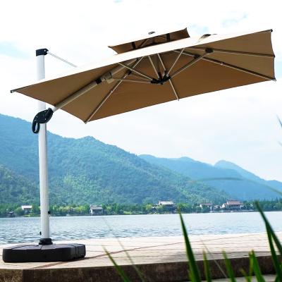 China Contemporary Large 3x3 Parasol Aluminum Outdoor Heavy Duty Sun Umbrella Outdoor Patio Umbrella for sale