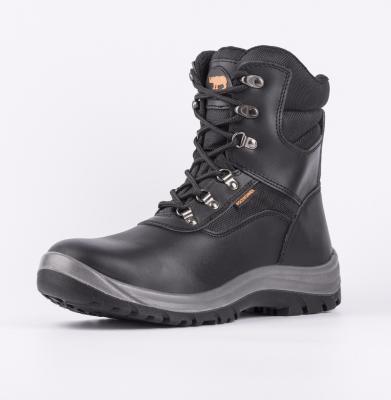 中国 ISO 20345 PU high light outdoor injection leather outsole high cut SJ NO.6307 toe safety work boots for industries 販売のため