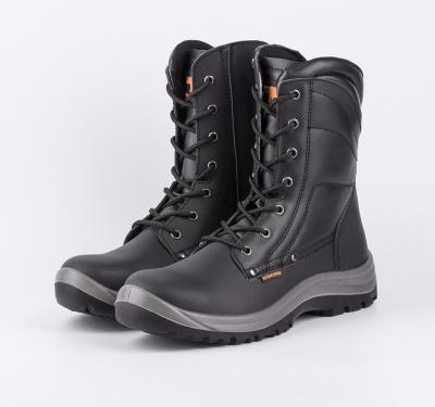 China High cut safety shoes SJNO.6311 high cut safety technical military boots, made in china, OEM brand, smooth leather upper, injection PU outsole for sale