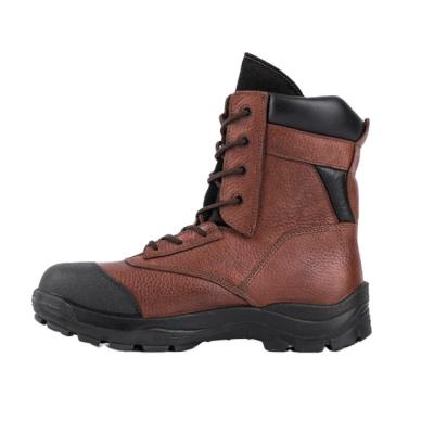 China Cheap Diabetic Shoes Anti-Static Steel Toe Shoes Safety Boots Genuine Leather With High Cut High Quality SJ-9052 for sale