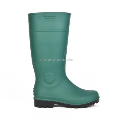 China PVC Design Green Color Nice Toe PVC Steel Rubber Boots For Industry for sale