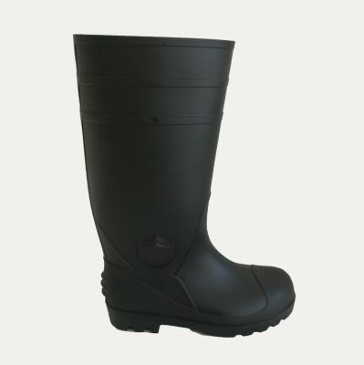 China Good Quality Waterproof Black Toe PVC Rubber Boots Industrial PVC Steel Rain Boots Te koop